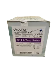 Intravénás kanül Dispoflon 26G 0,6 mm x 19 mm (lila) (100 db/doboz)