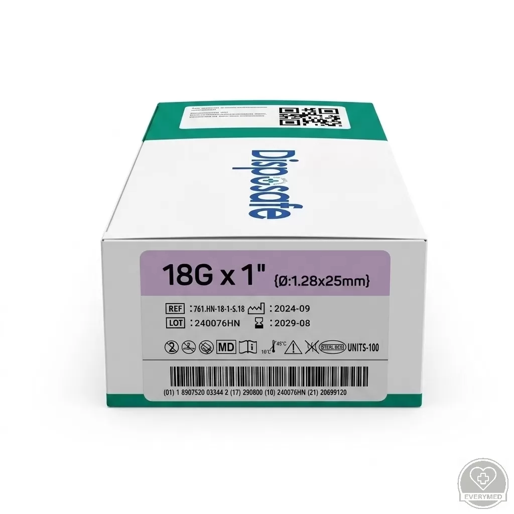 Injekciós tű Dispoprick 18G (rózsaszín)