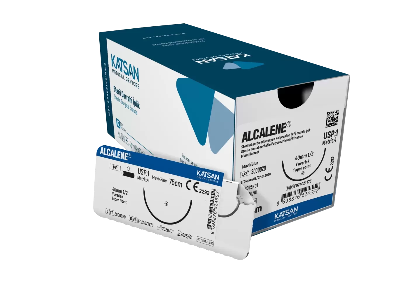 Alcalene 4/0 75cm 3/8 20mm fordított vágótű