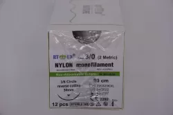 Nylon 3/0 90cm 3/8 30mm fordított vágótű