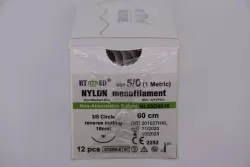 Nylon 5/0 60cm 3/8 16mm fordított vágótű
