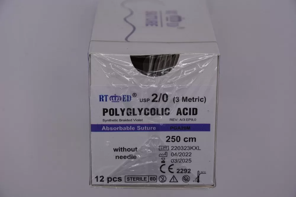 Polyglycolic Acid 2/0 250cm tű nélküli