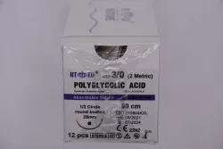 Polyglycolic Acid 3/0 90cm 1/2 26mm körtű