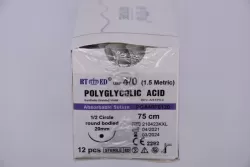 Polyglycolic Acid 4/0 75cm 1/2 20mm körtű