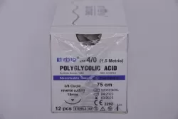 Polyglycolic Acid 4/0 75cm 3/8 18mm fordított vágótű