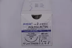 Polyglactin 2 90cm 1/2 45mm körtű