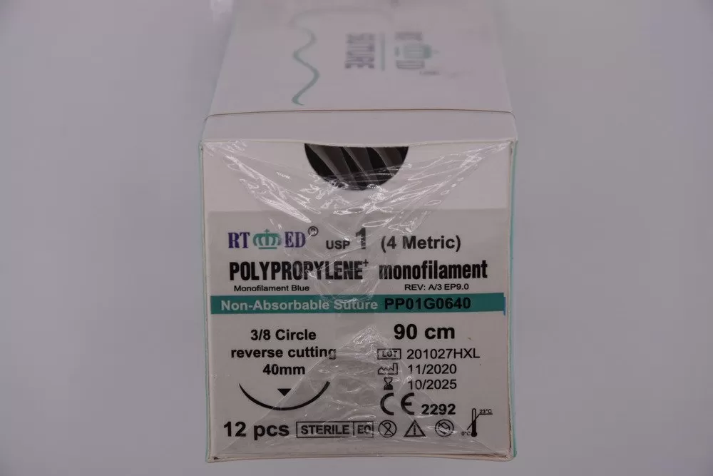 Polypropylene 1 90cm 3/8 40mm fordított vágótű