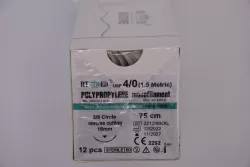 Polypropylene 4/0 75cm 3/8 16mm fordított vágó