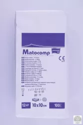 Matocomp mull-lap 12R hajtogatott 10 cm x 10 cm (100 db/csomag, 10 csomag/karton)