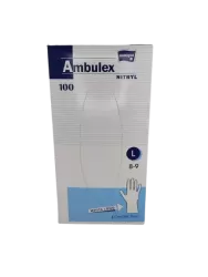 Ambulex nitril púdermentes vizsgáló kesztyű L, hosszított (100 db/csomag, 10 csomag/karton)