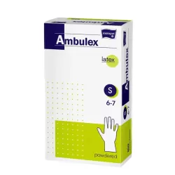 Ambulex latex púderes kesztyű S (100 db/csomag, 10 csomag/karton)