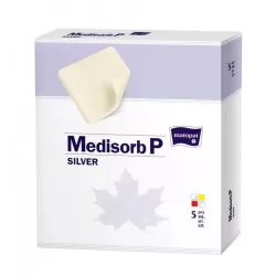 Medisorb ezüst habszivacs kötszer A5 10 cm x 10 cm (5 db/csomag, 20 csomag/karton)