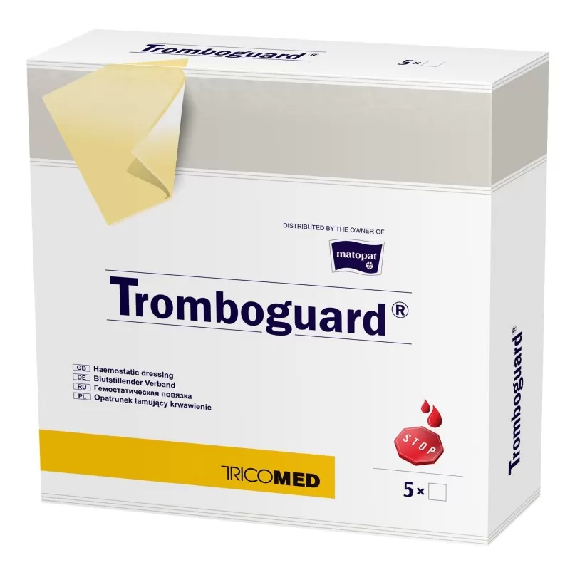 Tromboguard Vérzés Csillapító Kötszer 10 cm x 10 cm