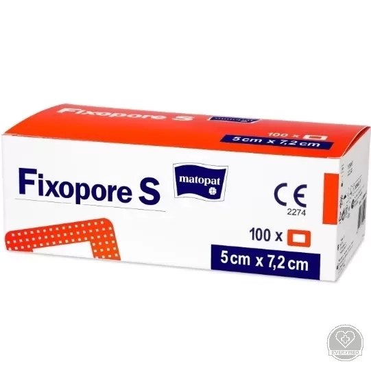 Fixpore S szigetkötszer nem szőtt 5 cm x 7,2 cm (100 db/csomag)