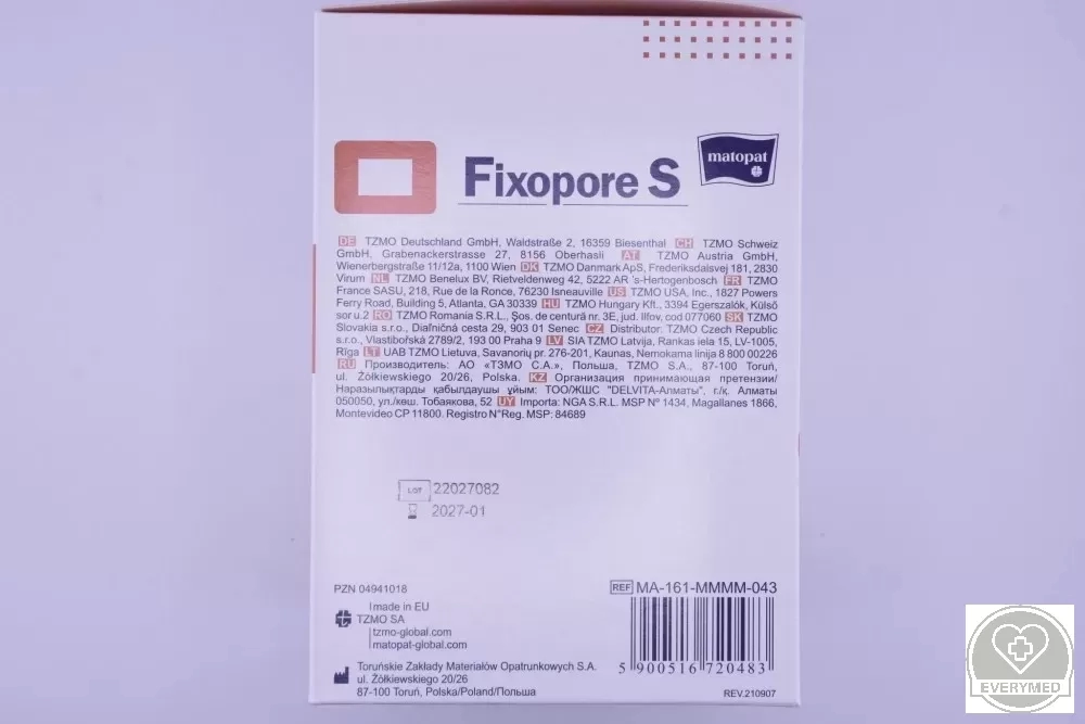 Fixopore S szigetkötszer nem szőtt  8 cm x 10 cm (50 db/csomag)