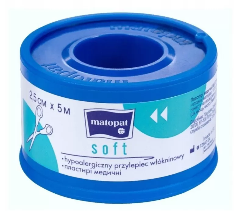 Matopat Soft Nem Szőtt Ragtapasz  2,5 cm x 5 m
