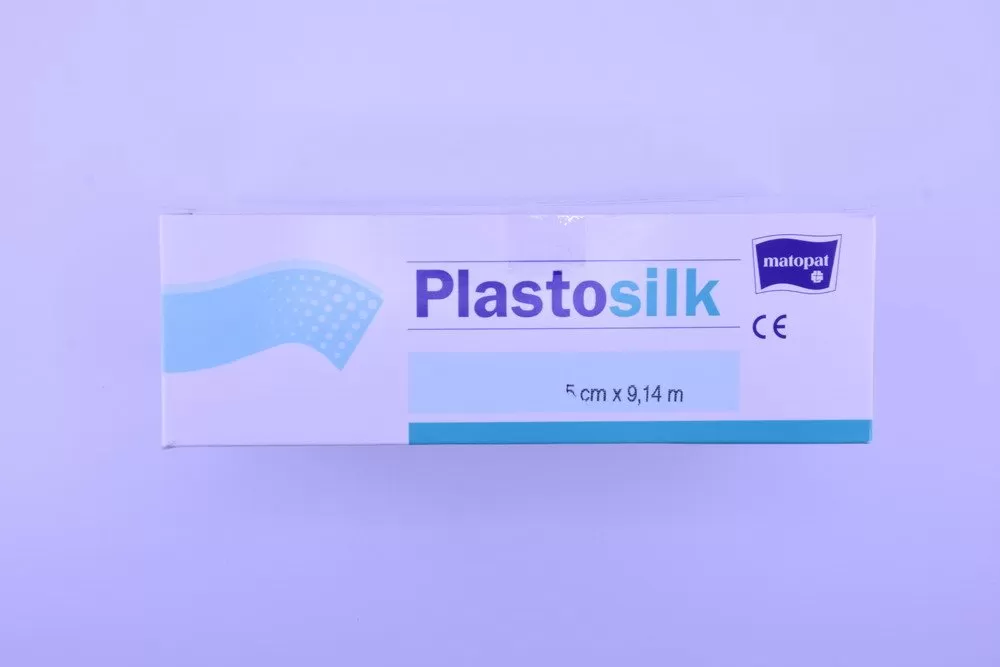 Plastosilk selyem ragtapasz 5 cm x 9,14 m (6 db/csomag, 12 csomag/karton) (L)