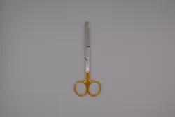TC Standard olló aranyozott, tompa/tompa, egyenes 14,5 cm