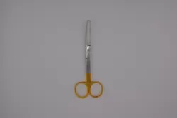 TC Standard olló aranyozott, hegyes/tompa, hajlított 14,5 cm