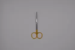 TC Strabismus olló aranyozott, tompa/tompa, hajlított 11 cm
