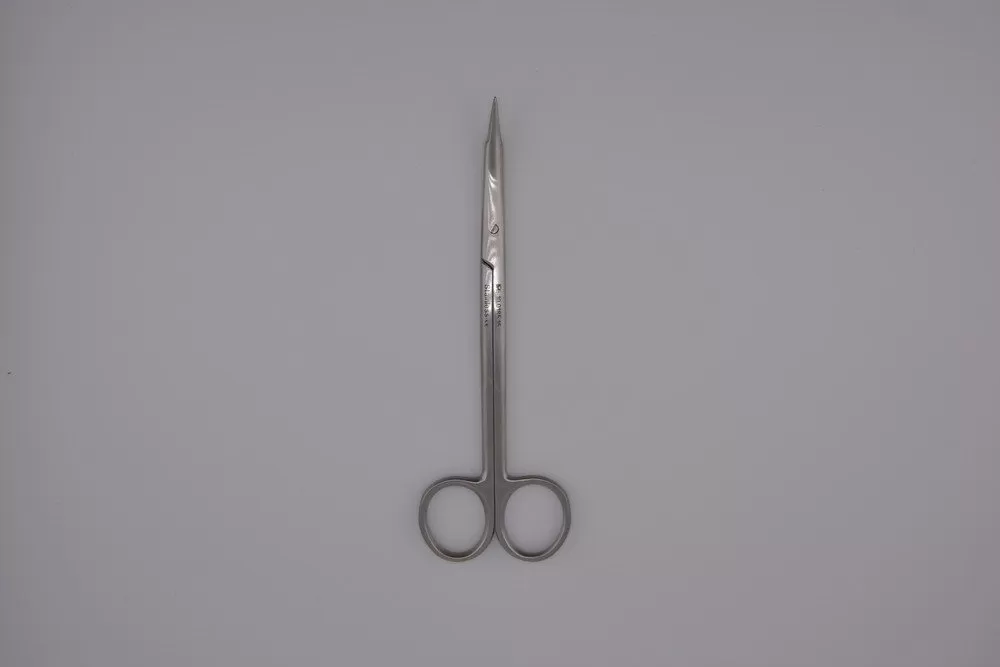Reynolds olló dupla élű, hegyes/hegyes, hajlított 15 cm