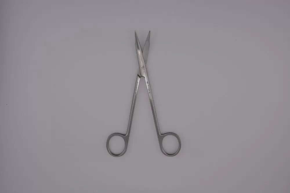 Reynolds olló dupla élű, hegyes/hegyes, hajlított 15 cm