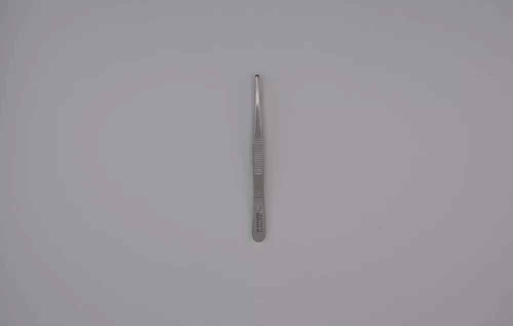 Anatómiás csipesz, horgas, 1x2 fogú 10,5 cm