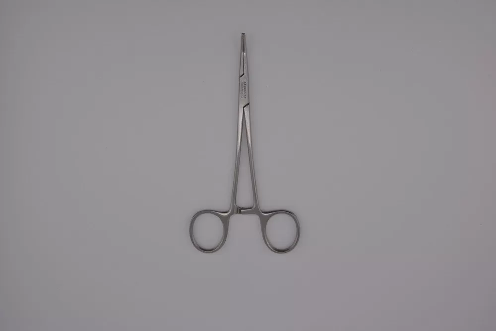 Halsted mosquito fogó, 1x2 fogú, hajlított 14 cm