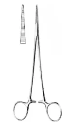 Halsted mosquito fogó, egyenes 21 cm