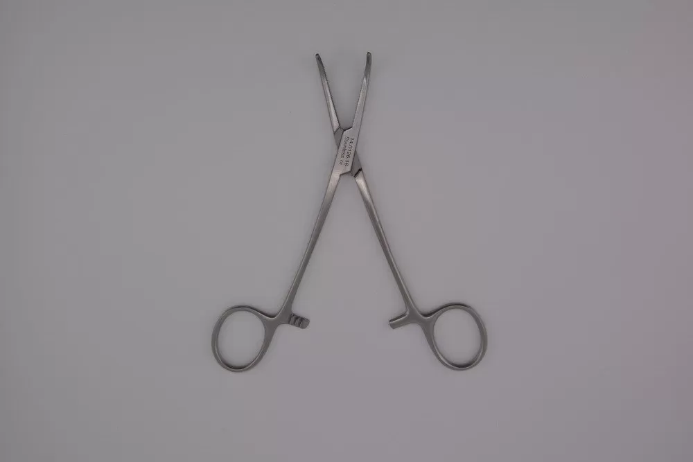 Coller-cirle fogó, erősen hajlított 16 cm