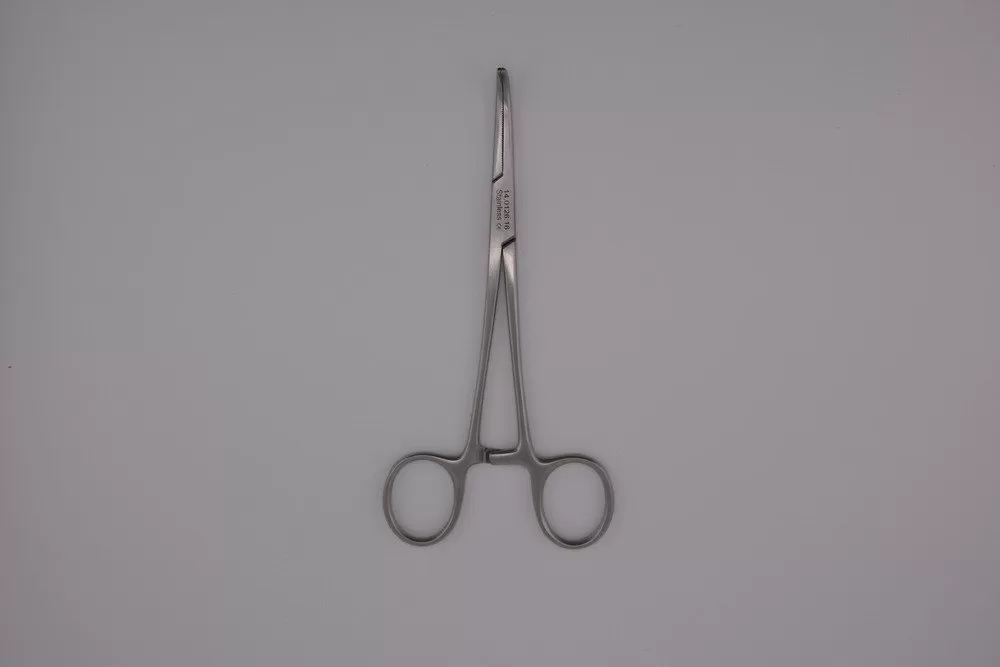 Coller-cirle fogó, erősen hajlított 16 cm