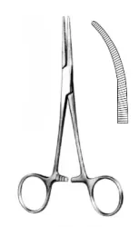 Pean Nippon fogó, hajlított 16 cm