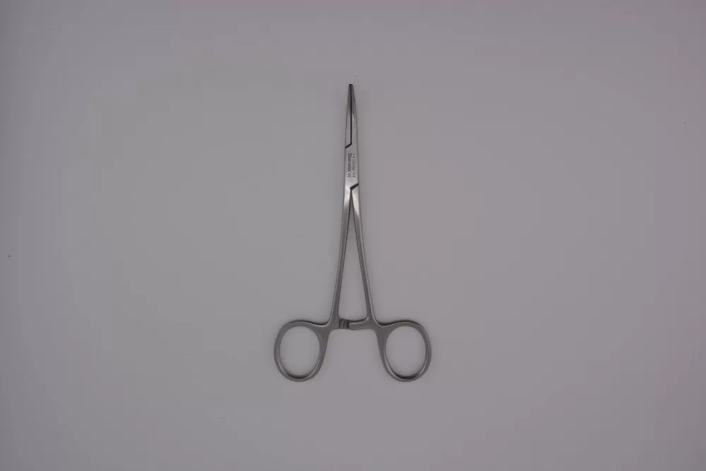 Baby mixter fogó, hajlított 14 cm