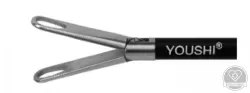 Laparoszkópos atraumatikus fogó betét, ovális lyukkal, 22 mm pofa, 5 mm x 330 mm
