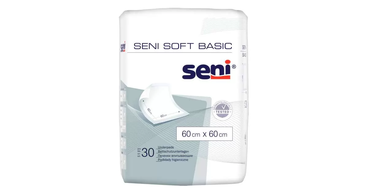 Seni soft basic betegalátét 60 cm x 60 cm (30 db/csomag, 12 csomag/karton)
