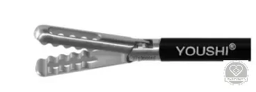 Laparoszkópos megragadó fogó, ablakos, 5 mm x 330 mm, Teljes szett