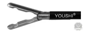 Laparoszkópos Triporate fogó, 19 mm pofa, 5 mm x 330 mm, Teljes szett