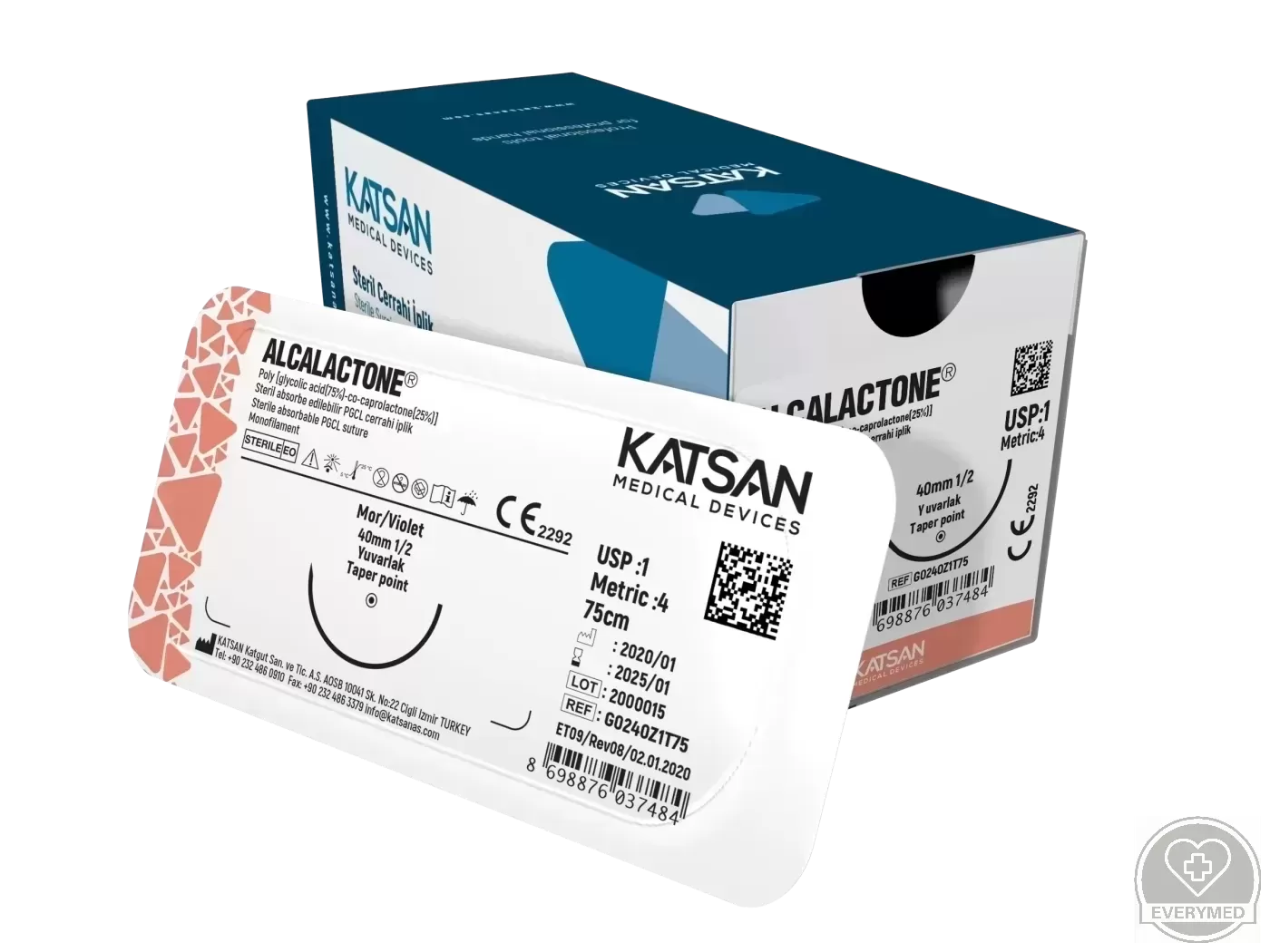 Alcalactone 2/0 90 cm 1/2 30 mm körtű