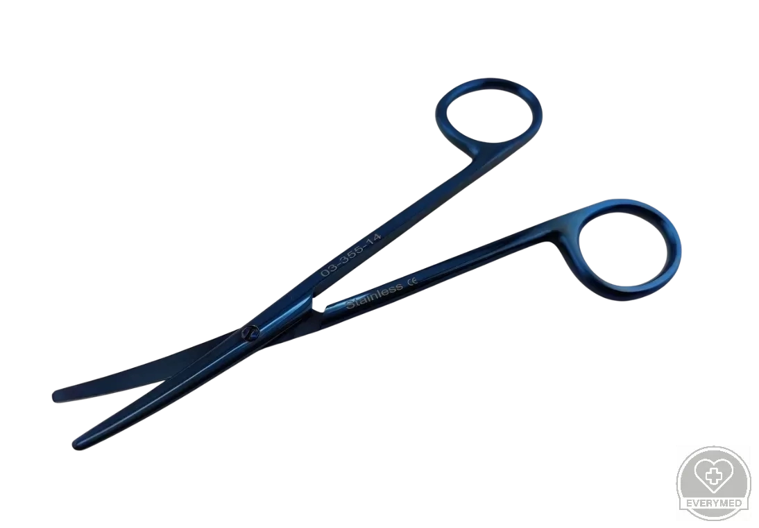TC Metzenbaum olló, tompa/tompa, hajlított 14 cm