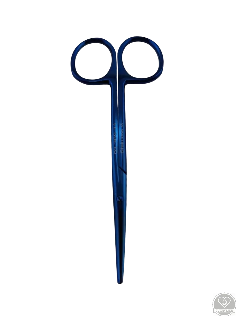 TC Strabismus olló, tompa/tompa, hajlított 11 cm