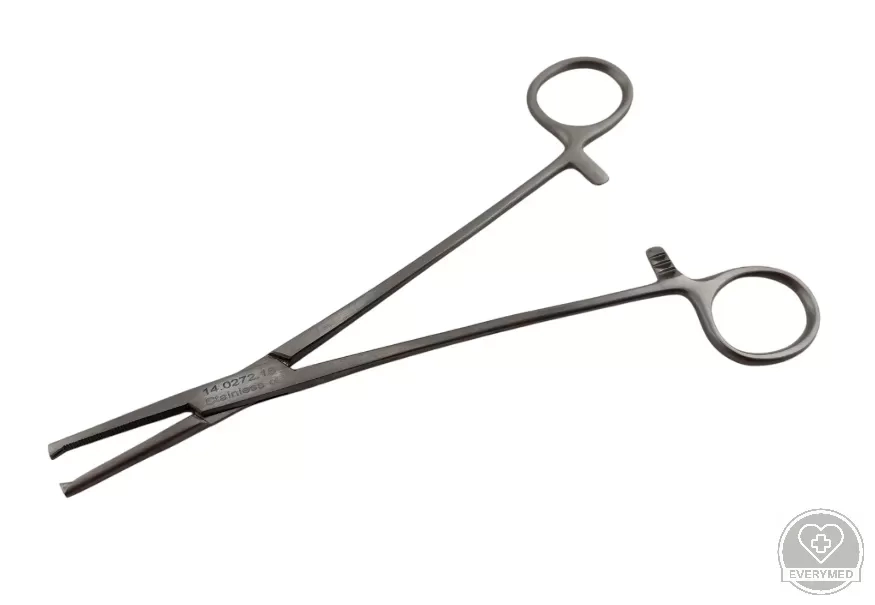 Adson Kocher fogó, 1x2 fogú, egyenes 18,5 cm