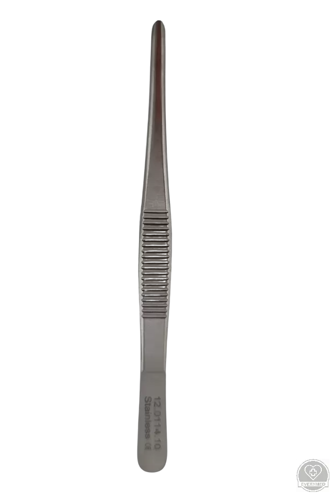 Anatómiás csipesz, horgas, 1x2 fogú 10,5 cm