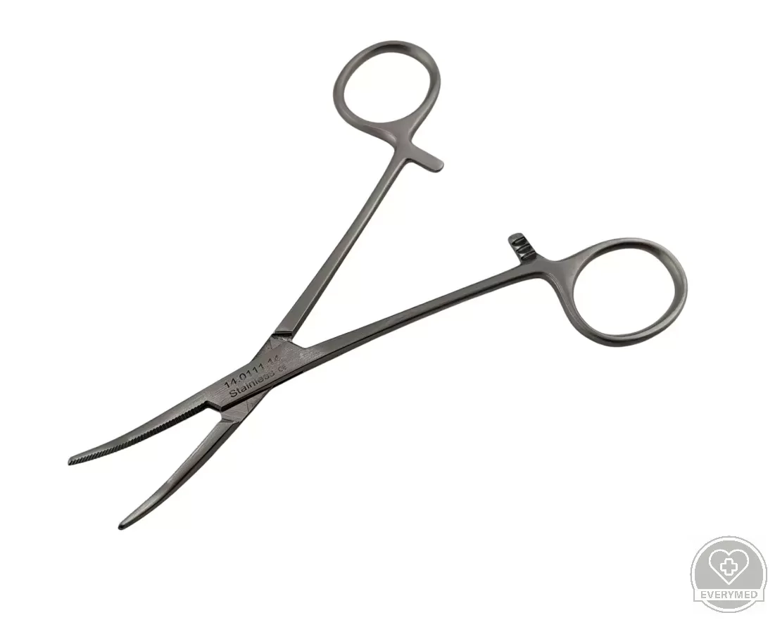 Crile delicate érfogó, hajlított 14 cm