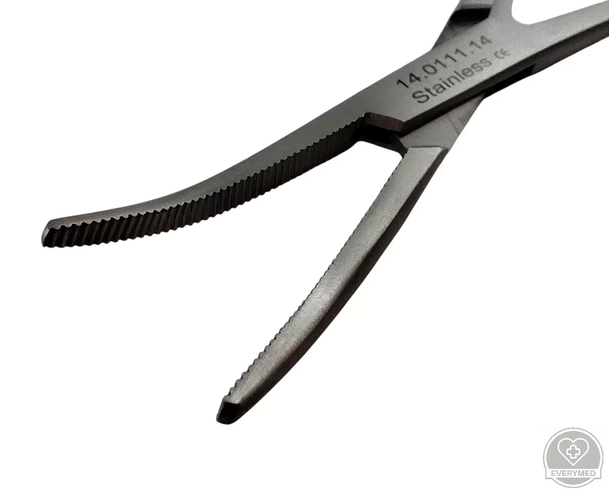 Crile delicate érfogó, hajlított 14 cm