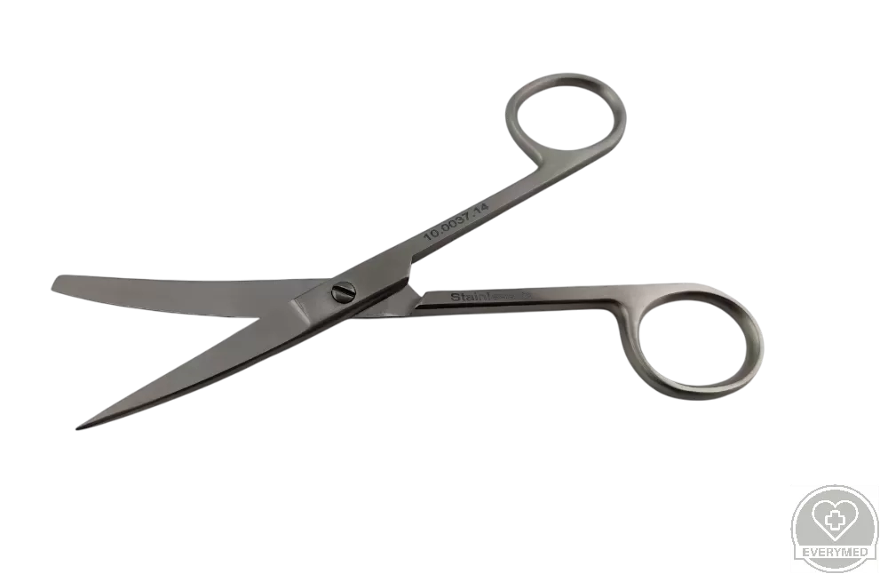 Deaver olló hegyes/tompa, hajlított 14 cm