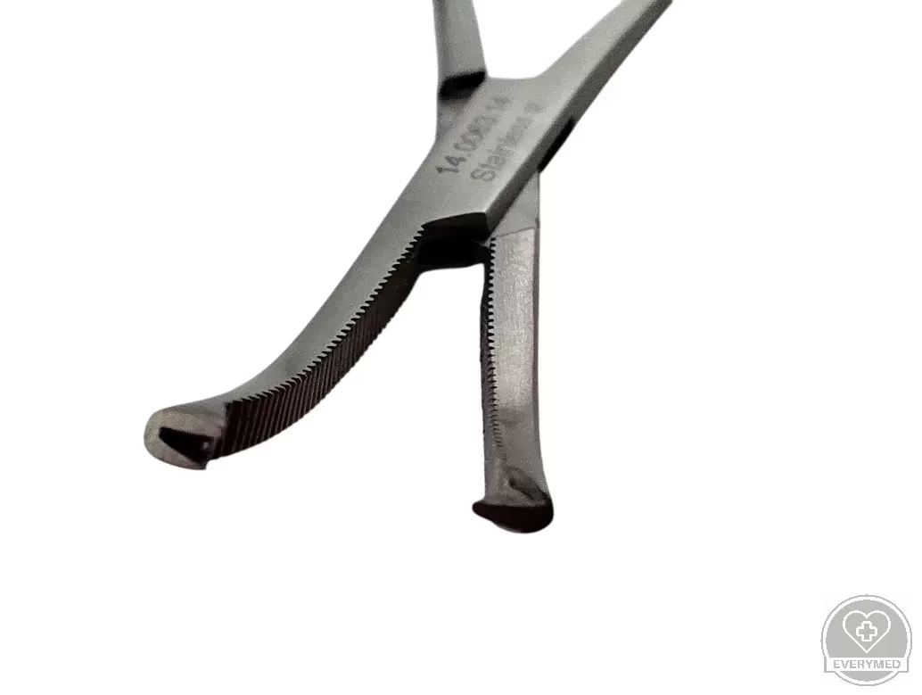 Halsted mosquito fogó, 1x2 fogú, hajlított 14 cm