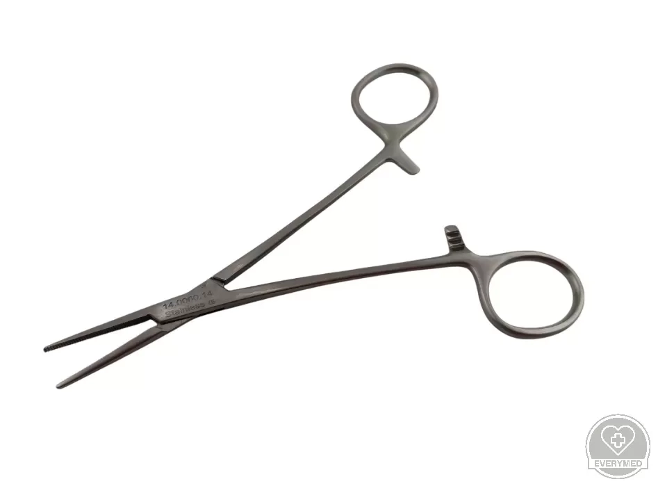 Halsted mosquito fogó, egyenes 14 cm