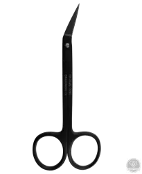 Iris angular super cut olló fekete, hegyes/hegyes, hajlított 11,5 cm