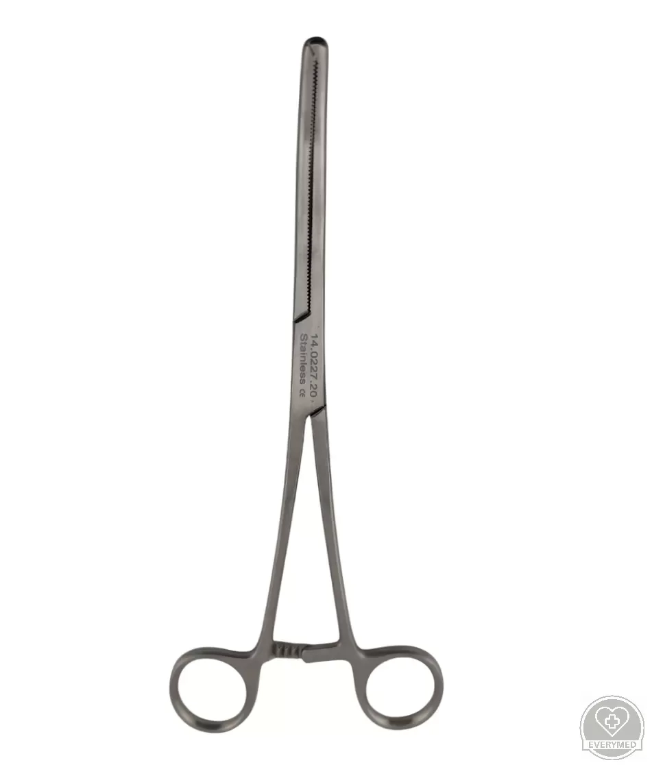 Kocher Achner fogó, 1x2 fogú, hajlított 20 cm