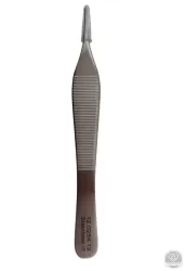 Micro Adson csipesz, 1x2 fogú, egyenes 12 cm, csúcs 1,0 mm